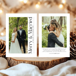 Minimal Merry & Verheiratet Weihnachten Foto Neu