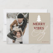 Minimal "Merry Vibes nur Foto Weihnachten (Vorderseite)