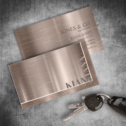 Minimal Metal Sheen & Foil Bronze ID791 Visitenkarte
