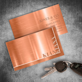 Minimal Metal Sheen & Foil Kupfer ID791 Visitenkarte