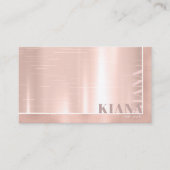 Minimal Metal Sheen & Foil Rose Gold ID791 Visitenkarte (Vorderseite)