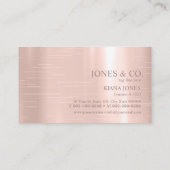 Minimal Metal Sheen & Foil Rose Gold ID791 Visitenkarte (Rückseite)