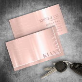 Minimal Metal Sheen & Foil Rose Gold ID791 Visitenkarte