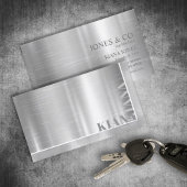 Minimal Metal Sheen & Foil Silver Std. ID791 Visitenkarte