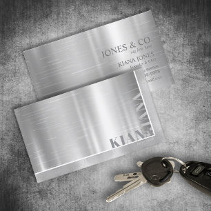 Minimal Metal Sheen & Foil Silver Std. ID791 Visitenkarte
