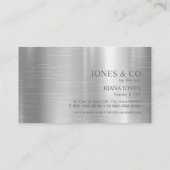Minimal Metal Sheen & Foil Silver Std. ID791 Visitenkarte (Rückseite)