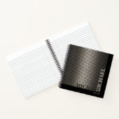 Minimal Metal Stripe Bronze ID792 Notizblock (Innenseite)