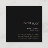 Minimal Metal Stripe Bronze ID792 Quadratische Visitenkarte (Rückseite)