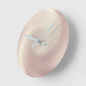 Minimal Metallic Circles Parly Rose Gold Luxus Runde Wanduhr (Winkel)