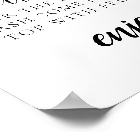 Minimal Mimosa Bar Sign Poster (Ecke)