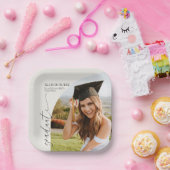 Minimal Minimalist Photo Arch Graduation Pappteller (Party)