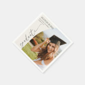 Minimal Minimalist Photo Arch Graduation Serviette (Ecke)