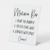 Minimal Minimalist Plain Simple Basic Mimosa Bar  Sockelschild (Vorderseite)