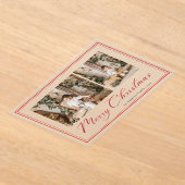 Minimal Minimalist Script Photo Christmas Card Acryleinladungen (Ablage )