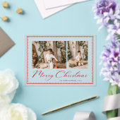 Minimal Minimalist Script Photo Christmas Card Acryleinladungen (In Situ (Hochzeit))