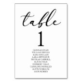 Minimal Minimalistisch Elegant Klassische Basishoc Tischnummer (Vorderseite)