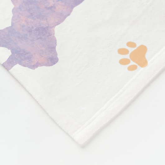 Minimal mint french bulldog Silhouette blanket Fleecedecke (Ecke)