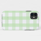 Minimal Mint Green Gingham iPhone Case (Rückseite (Horizontal))