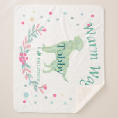 Minimal Mint Labrador Retriever | Custom Christmas Sherpadecke (Vorderseite)