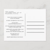 Minimal Minze Green Elephant Virtual Baby Dusche Einladungspostkarte (Rückseite)