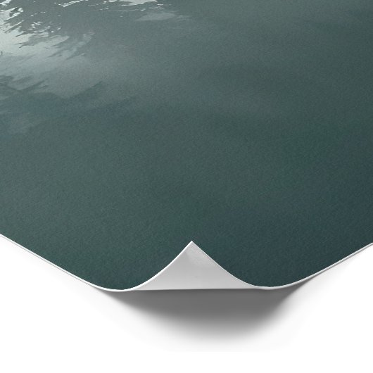 Minimal Misty Forest Wall Art Poster (Ecke)