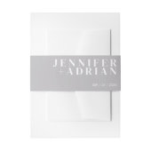 Minimal mittel graue Einladung Bauchband Einladungsbanderole (Vorderseite Beispiel)