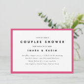 Minimal mittlere Jahrhunderte Retro Paare Dusche Einladung (Stehend Vorderseite)