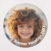 Minimal Modern 3 Foto - Retro Text - Personalisier Etiketten (Design 1)