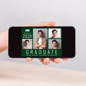 Minimal Modern 4 Foto Grüne Graduierungspartei Einladung