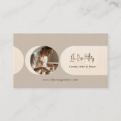 Minimal Modern Abstract Photo Handmade Pottery Visitenkarte (Vorderseite)