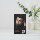 Minimal Modern Actor's Signature-Headshot Visitenkarte (Stehend Vorderseite)