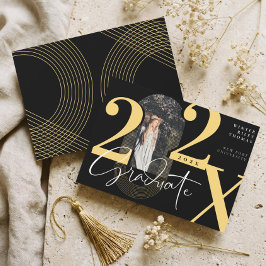 Minimal Modern Arch Photo Graduation Announcement Einladung