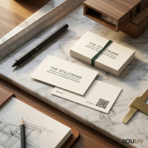 Minimal Modern Architect | QR Code Warm White