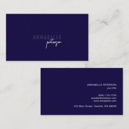 Minimal Modern Beruflich Blue Simple Visitenkarte