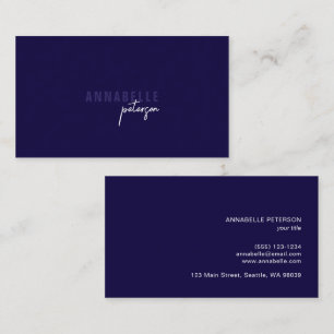 Minimal Modern Beruflich Blue Simple Visitenkarte