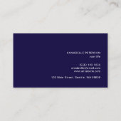 Minimal Modern Beruflich Blue Simple Visitenkarte (Rückseite)