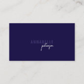 Minimal Modern Beruflich Blue Simple Visitenkarte (Vorderseite)