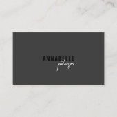 Minimal Modern Beruflich Schwarz-weiß einfach Visitenkarte (Vorderseite)
