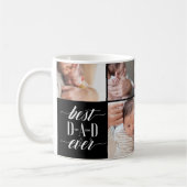 Minimal Modern Best Vater je Script FotoCollage Kaffeetasse (Links)