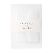 Minimal Modern Black Serif Wedding Invitation Einladungsbanderole (Vorderseite Beispiel)