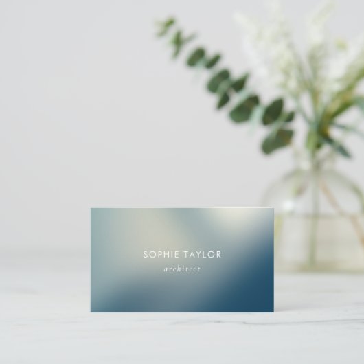 Minimal Modern Blue Gradient Consultant Tech Visitenkarte (Stehend Vorderseite)