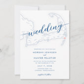 Minimal Modern Chatham Bars Inn Wedding Einladung (Vorderseite)