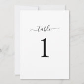 Minimal Modern Chic Wedding Tischnummer Card (Rückseite)