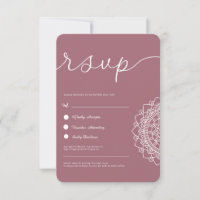 Minimal Modern Chick Dusty Rose Mandala QR UAWG