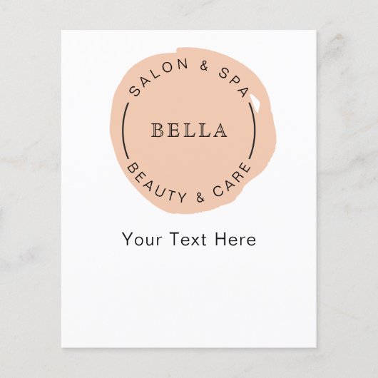 Minimal Modern Coral Salon Wellness-Center Coupons Flyer (Vorne)