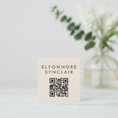 Minimal Modern Craft Chocolate Maker Qr Code Quadratische Visitenkarte (Stehend Vorderseite)