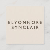 Minimal Modern Craft Chocolate Maker Qr Code Quadratische Visitenkarte (Vorderseite)