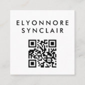 Minimal Modern Craft Chocolate Maker Qr Code Quadratische Visitenkarte (Vorderseite)