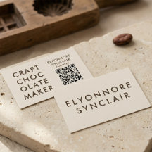 Minimal Modern Craft Chocolate Maker Qr Code