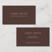 Minimal Modern Creative Director Business Card Visitenkarte (Vorne/Hinten)